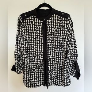 Houndstooth Blouse Dana Buchman L